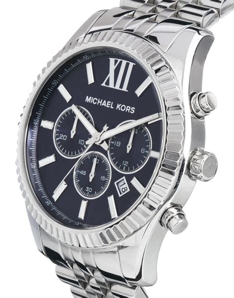 michael kors men's lexington silver tone watch mk8280|lexington chronograph mk8280.